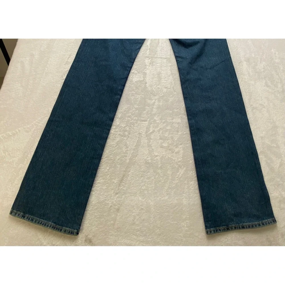 True Religion Nathan Straight Leg Jeans Mens 34x34 Blue Denim Made in USA Button